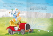 Buchcover und Innenansicht für das Buch: Alltagshelden - Gefühle lernen mit Disney: Disney Micky Maus & Freunde - Eins nach dem anderen, Donald! Über Achtsamkeit und Gelassenheit.