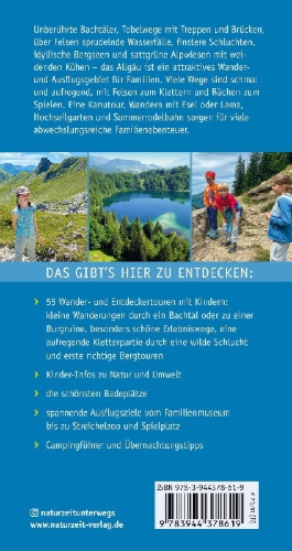 Buchcover und Innenansicht für das Buch: Naturzeit mit Kindern: Allgäu
