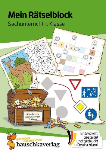 Buchcover und Innenansicht für das Buch: Mein Rätselblock Sachunterricht 1. Klasse
