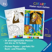Buchcover und Innenansicht für das Buch: CreArt Malen nach Zahlen ab 7: Pferde