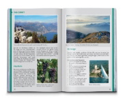 Buchcover und Innenansicht für das Buch: KOMPASS Wanderführer Gardasee, 70 Touren mit Extra-Tourenkarte