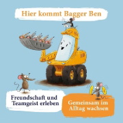 Buchcover und Innenansicht für das Buch: Bagger Bens Tag am Meer
