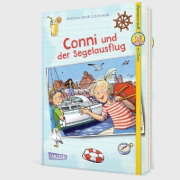 Buchcover und Innenansicht für das Buch: Abenteuerspaß mit Conni 2: Conni und der Segelausflug