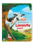 Buchcover und Innenansicht für das Buch: Lieselotte lauert (Pappbilderbuch)