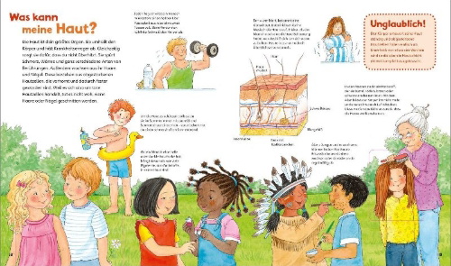 Buchcover und Innenansicht für das Buch: WAS IST WAS Junior Band 7. Mein Körper
