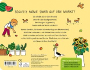 Buchcover und Innenansicht für das Buch: Möwe Emma im Gewimmel: Auf dem Markt