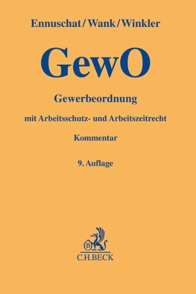 Buchcover und Innenansicht für das Buch: Gewerbeordnung