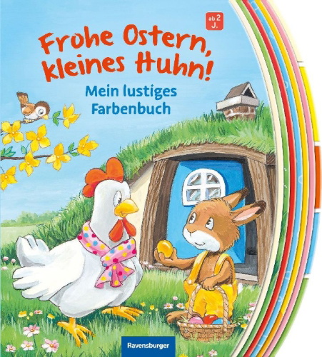 Buchcover und Innenansicht für das Buch: Frohe Ostern, kleines Huhn!