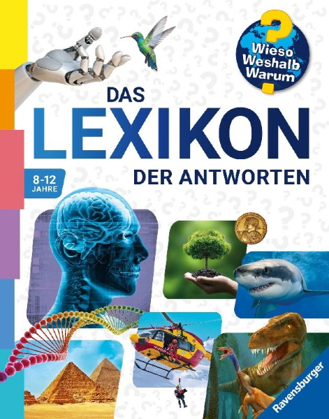 Buchcover und Innenansicht für das Buch: Wieso? Weshalb? Warum? - Das Lexikon der Antworten
