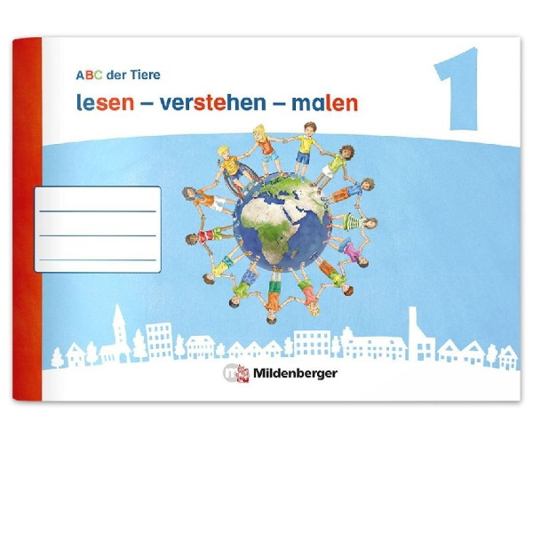 Buchcover und Innenansicht für das Buch: ABC der Tiere 1 Neubearbeitung · lesen - verstehen - malen