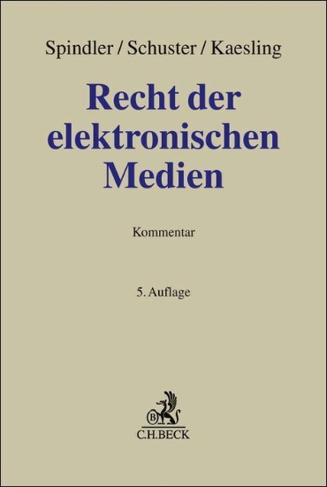 Buchcover und Innenansicht für das Buch: Recht der elektronischen Medien