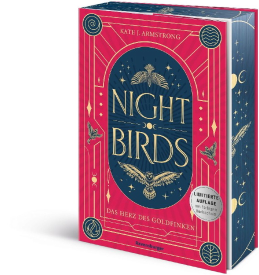 Buchcover und Innenansicht für das Buch: Nightbirds, Band 2 - Das Herz des Goldfinken