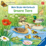 Buchcover und Innenansicht für das Buch: Mein Bilder-Wörterbuch: Unsere Tiere