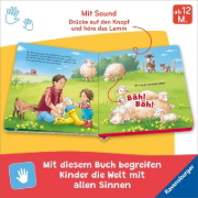Buchcover und Innenansicht für das Buch: Hör mal hin - Wer kräht hier? Auf dem Bauernhof