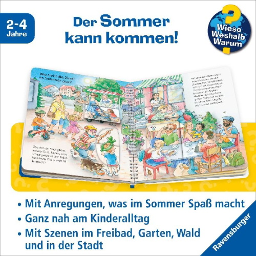Buchcover und Innenansicht für das Buch: Wieso? Weshalb? Warum? junior, Band 60: Was machen wir im Sommer?