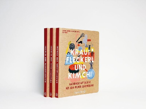 Buchcover und Innenansicht für das Buch: Krautfleckerl & Kimchi