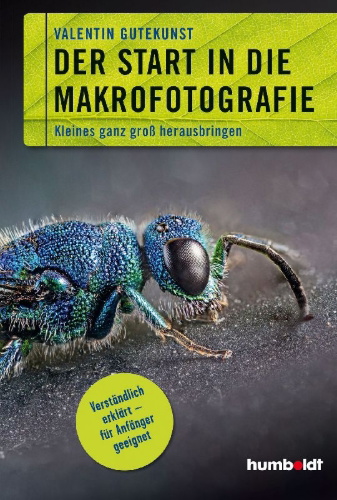 Buchcover und Innenansicht für das Buch: Der Start in die Makrofotografie