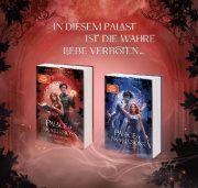 Buchcover und Innenansicht für das Buch: Palace of Ink & Illusions, Band 1 - Der Kuss der Muse