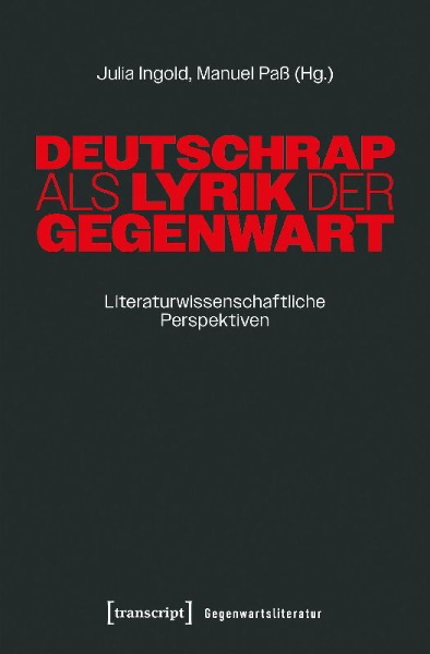 Buchcover und Innenansicht für das Buch: Deutschrap als Lyrik der Gegenwart