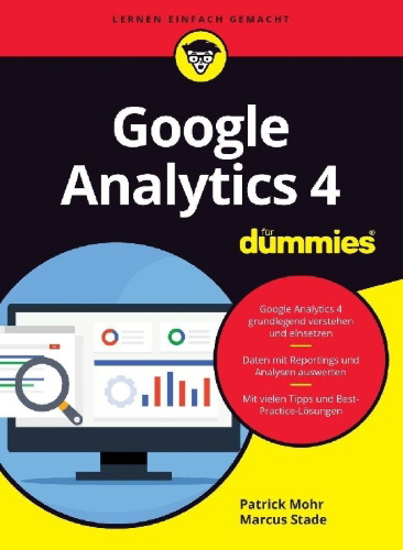 Buchcover und Innenansicht für das Buch: Google Analytics 4 für Dummies