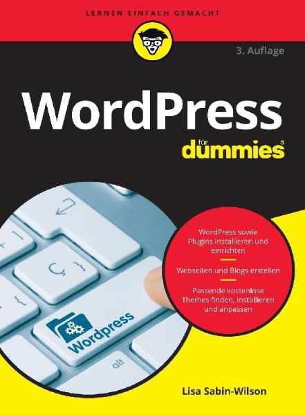Buchcover und Innenansicht für das Buch: WordPress für Dummies