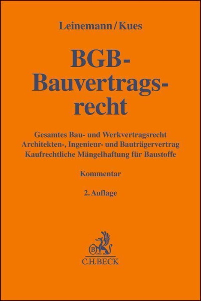 Buchcover und Innenansicht für das Buch: BGB-Bauvertragsrecht