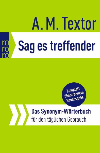 Buchcover und Innenansicht für das Buch: Sag es treffender