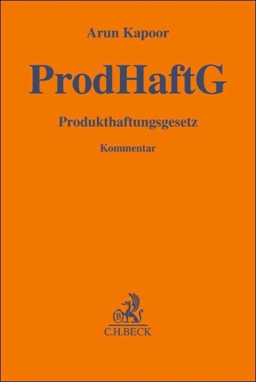 Buchcover und Innenansicht für das Buch: Produkthaftungsgesetz. ProdHaftG