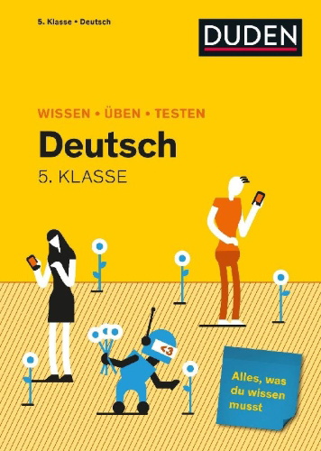 Buchcover und Innenansicht für das Buch: Wissen - Üben - Testen: Deutsch 5. Klasse