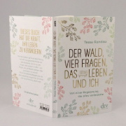 Buchcover und Innenansicht für das Buch: Der Wald, vier Fragen, das Leben und ich Von einer Begegnung, die alles veränderte
