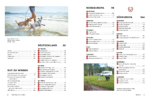 Buchcover und Innenansicht für das Buch: Yes we camp! Camping mit Hund
