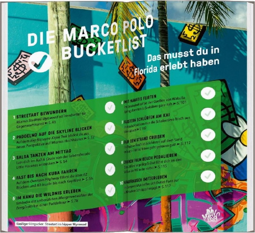 Buchcover und Innenansicht für das Buch: MARCO POLO Reiseführer Florida
