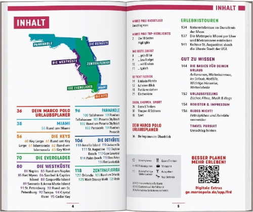 Buchcover und Innenansicht für das Buch: MARCO POLO Reiseführer Florida