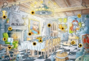 Buchcover und Innenansicht für das Buch: Ravensburger Escape Rätsel - Rätselhafter Rittersaal