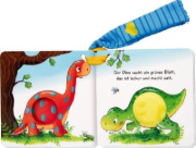 Buchcover und Innenansicht für das Buch: Mein erstes Fühl-Buch für den Buggy: 10 drollige Dinos
