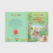 Buchcover und Innenansicht für das Buch: Conni Erzählbände 43: Conni und das Abenteuer in der Wildnis