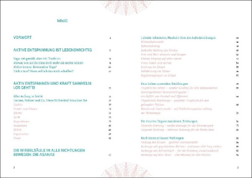 Buchcover und Innenansicht für das Buch: Restorative Yoga