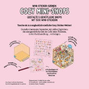 Buchcover und Innenansicht für das Buch: Mini-Sticker-Szenen - Cozy Mini-Shops