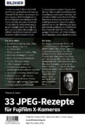 Buchcover und Innenansicht für das Buch: 33 JPEG-Rezepte für Fujifilm X-Kameras