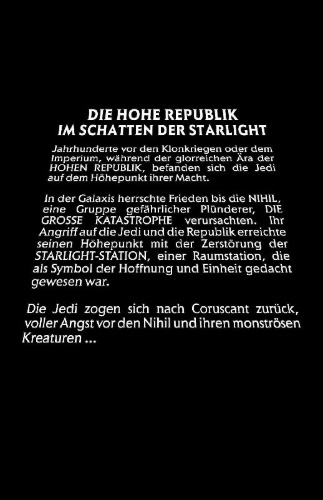 Buchcover und Innenansicht für das Buch: Star Wars: The High Republic - Shadows of Starlight (2023)