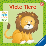Buchcover und Innenansicht für das Buch: Mein Gucklochbuch: Viele Tiere