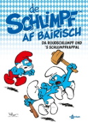 Buchcover und Innenansicht für das Buch: De Schlimpf af Bairisch: Da Roudschlumpf und s'Schlumpfkappal