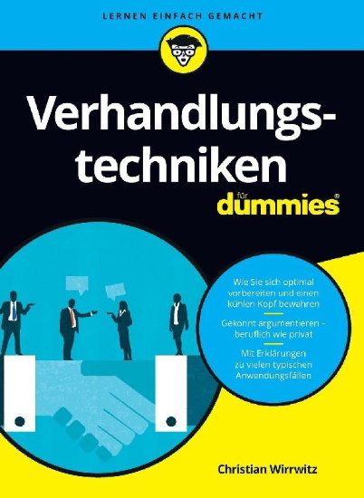 Buchcover und Innenansicht für das Buch: Verhandlungstechniken für Dummies