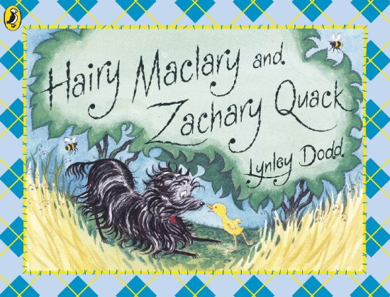 Buchcover und Innenansicht für das Buch: Hairy Maclary and Zachary Quack