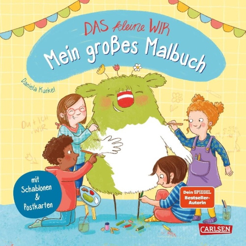 Buchcover und Innenansicht für das Buch: Das kleine WIR: Mein großes Malbuch