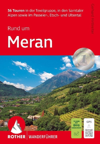Buchcover und Innenansicht für das Buch: ROTHER Wanderführer Rund um Meran