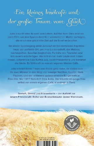 Buchcover und Innenansicht für das Buch: Das kleine Friesencafé 