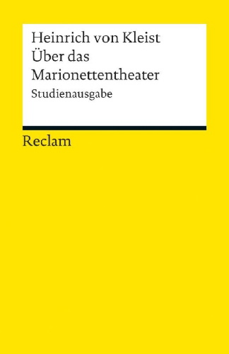 Buchcover und Innenansicht für das Buch: Über das Marionettentheater