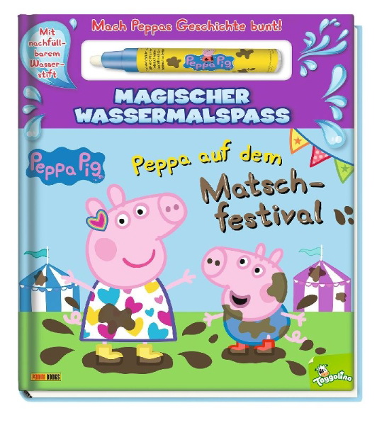 Buchcover und Innenansicht für das Buch: Peppa Pig: Festival of Mud!