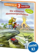 Buchcover und Innenansicht für das Buch: Lesenlernen in 3 Schritten - Die schönsten Abenteuergeschichten